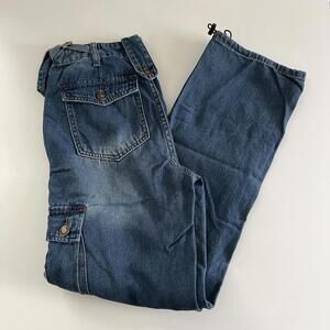 Simple Society Denim Parachute Cargo Pants Y2k Baggy Trendy Streetwear Skater‎